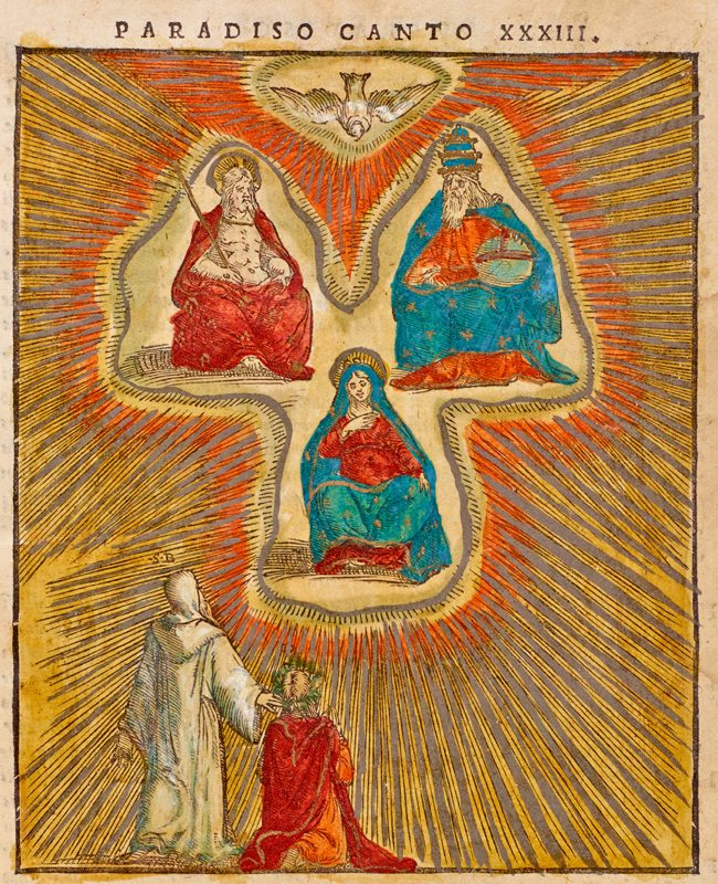 canto 33 paradiso rappresentazione della trinità descritta da Dantde