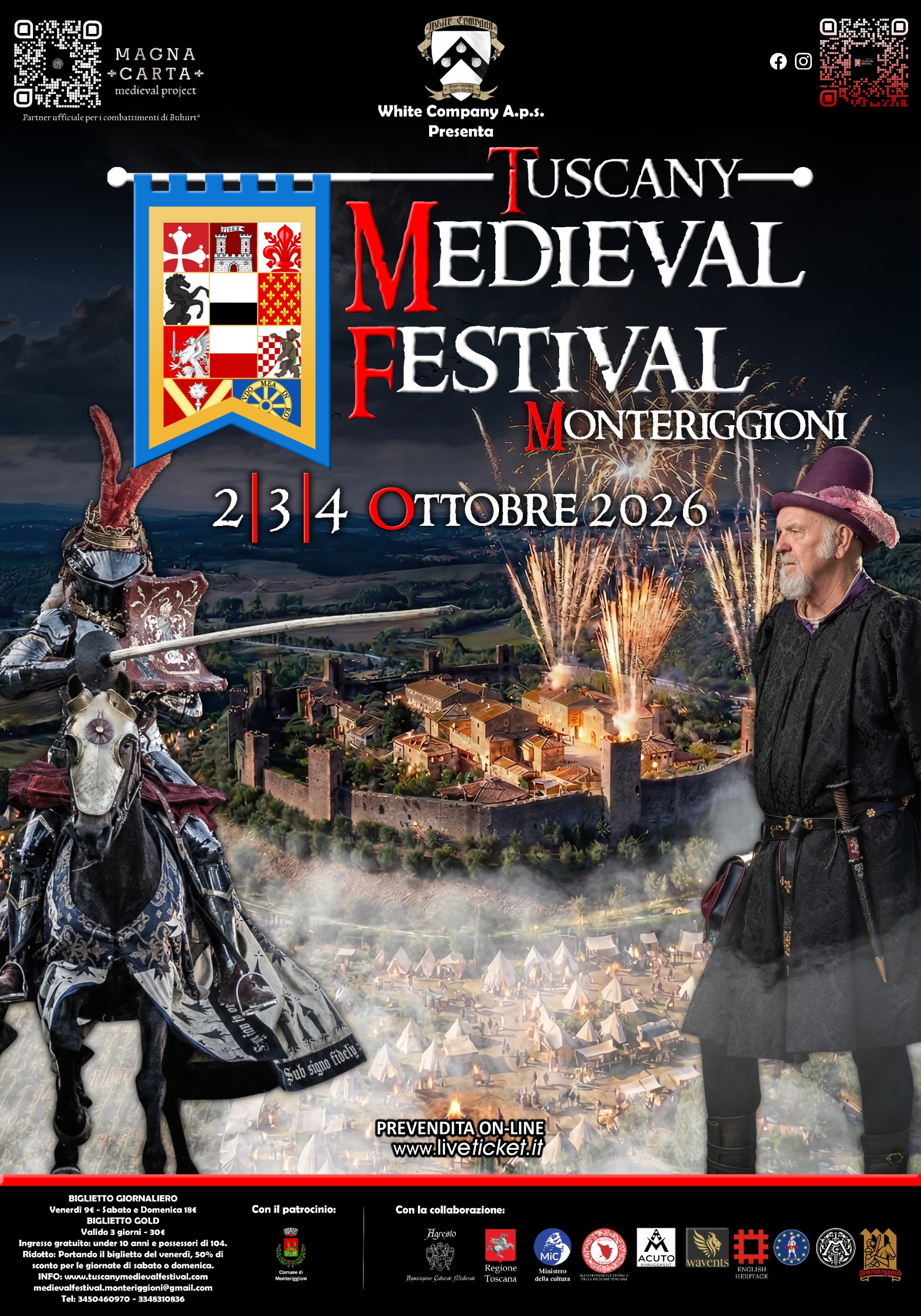 Locandina del Tuscany Medieval Festival 2026 edizione Monteriggioni