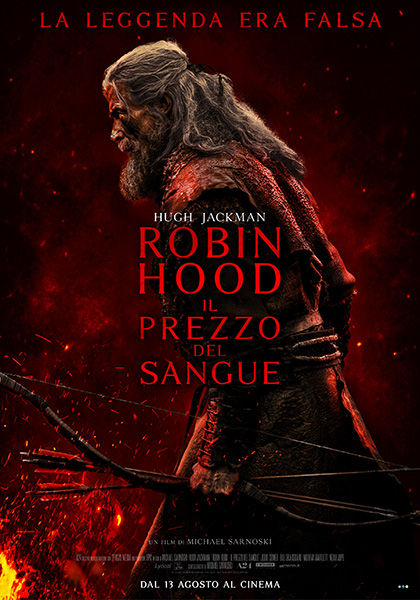 L'immagine mostra la locandina del film, dove si vede Robin Hood in piedi che avanza